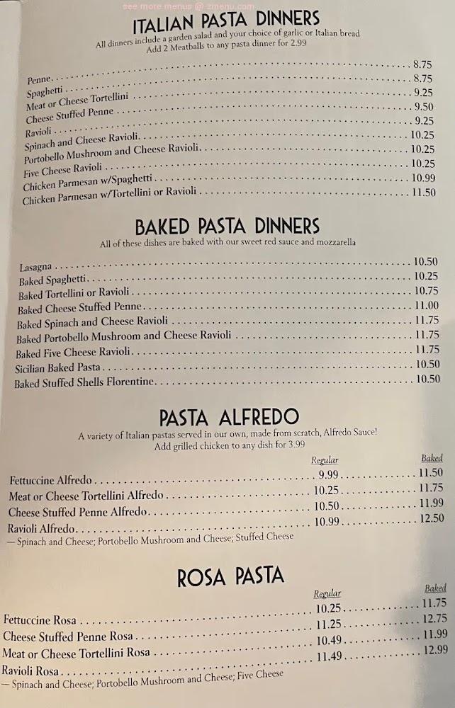 Alfonso's Pizza Menu image 1